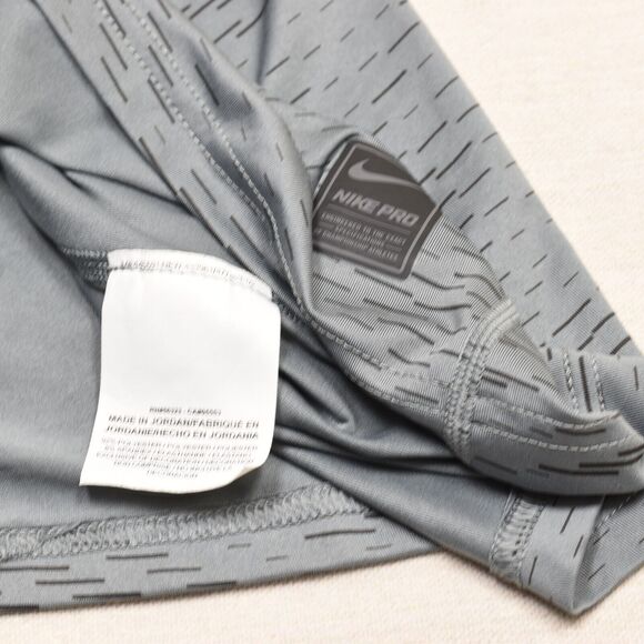 Nike Men Polyester Gray Size 2XL Fitted Pro Dri Fit Geometric Crew Neck T Shirt - Picture 8 of 8